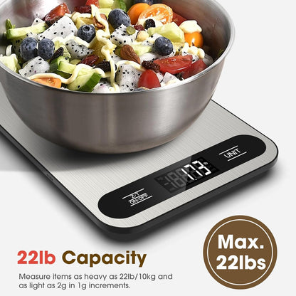 Food Scale, 22lb Digital Kitchen Scale with 6 Units Tare Function