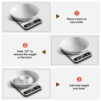 Food Scale, 22lb Digital Kitchen Scale with 6 Units Tare Function