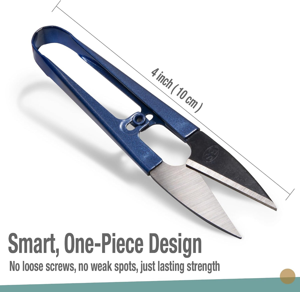 Sewing Scissors (3-Piece Set) High-Carbon Steel Thread, Yarn, Embroidery Clippers | Handheld Snippers for Arts, Crafts, and DIY Projects | Multipurpose Use Navy Blue
