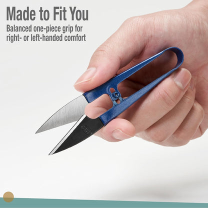 Sewing Scissors (3-Piece Set) High-Carbon Steel Thread, Yarn, Embroidery Clippers | Handheld Snippers for Arts, Crafts, and DIY Projects | Multipurpose Use Navy Blue