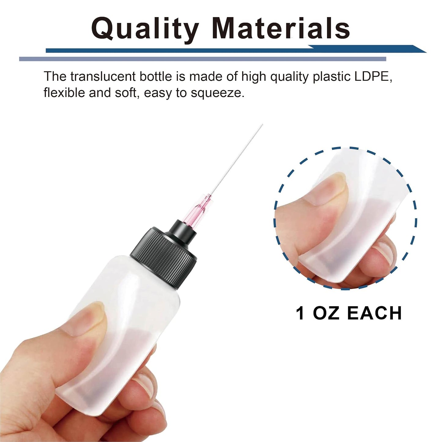 5 Pcs Oil Bottles (1 oz), Precision Tip Applicators for Crafts & Hinges | Precision Gun Oil Bottle, Controlled Oil Dispensing, 1.5 Inch Stainless Tips, Soft LDPE, Sewing Machines & Tight Spaces
