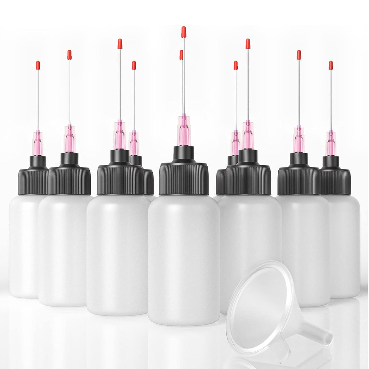 5 Pcs Oil Bottles (1 oz), Precision Tip Applicators for Crafts & Hinges | Precision Gun Oil Bottle, Controlled Oil Dispensing, 1.5 Inch Stainless Tips, Soft LDPE, Sewing Machines & Tight Spaces