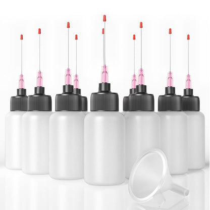 5 Pcs Oil Bottles (1 oz), Precision Tip Applicators for Crafts & Hinges | Precision Gun Oil Bottle, Controlled Oil Dispensing, 1.5 Inch Stainless Tips, Soft LDPE, Sewing Machines & Tight Spaces