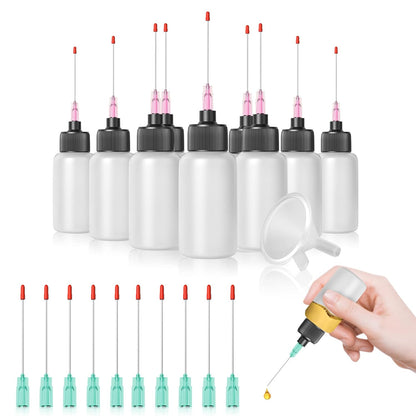5 Pcs Oil Bottles (1 oz), Precision Tip Applicators for Crafts & Hinges | Precision Gun Oil Bottle, Controlled Oil Dispensing, 1.5 Inch Stainless Tips, Soft LDPE, Sewing Machines & Tight Spaces