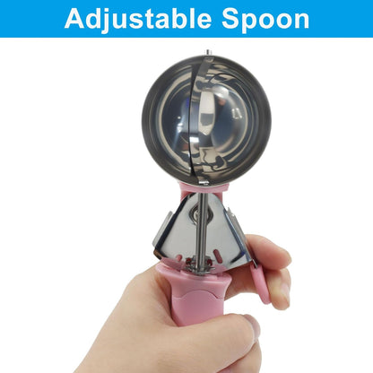 1pc Pink 3.27oz Stainless Steel Ice Cream Scoop