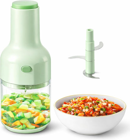 Express Manual Food Chopper: Large 8.5-Cup, Hand Chopper Vegetable Cutter to Chop Veggies, Fruits, Herbs, Garlic Onion Chopper for Salsa, Salad, Pesto, Guacamole, Coleslaw, Indian Cooking