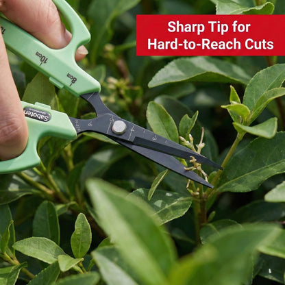 Saboten Stainless Steel Angled Blade Trimming Scissors Orange PT-13 160mm Precision Gardening Bonsai and Floral Shears Made in Japan