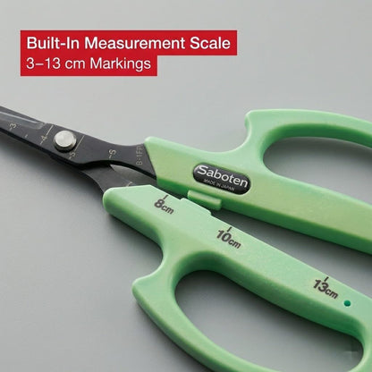 Saboten Stainless Steel Angled Blade Trimming Scissors Orange PT-13 160mm Precision Gardening Bonsai and Floral Shears Made in Japan