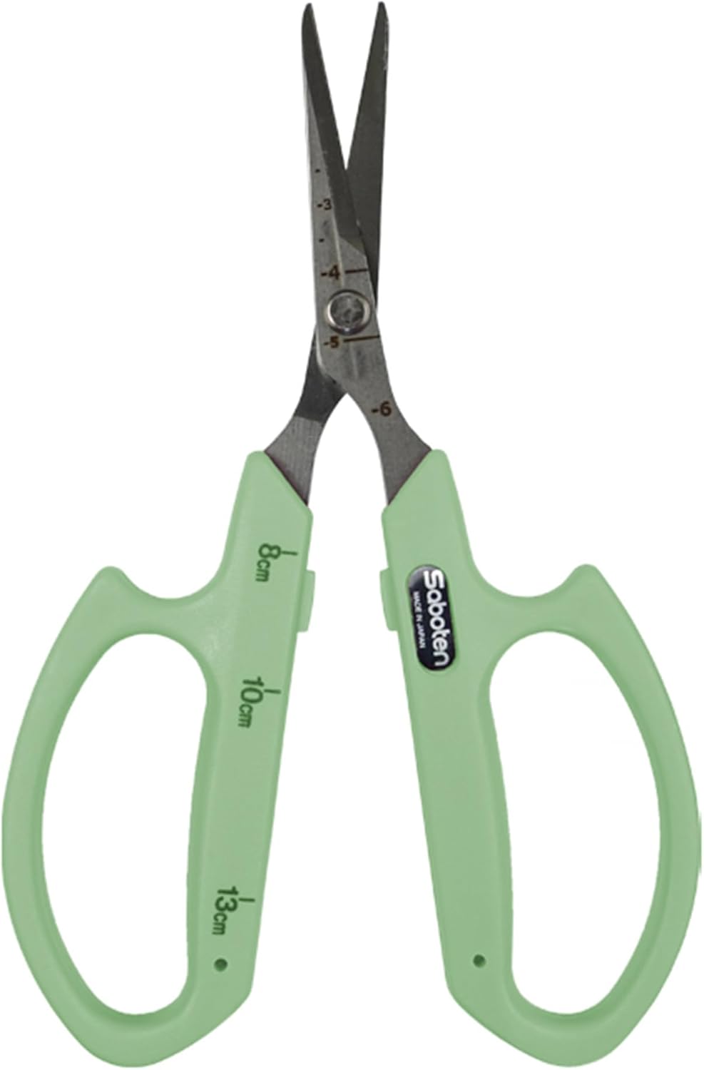 Saboten Stainless Steel Angled Blade Trimming Scissors Orange PT-13 160mm Precision Gardening Bonsai and Floral Shears Made in Japan