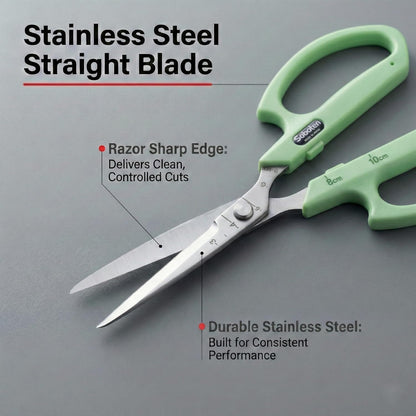 Saboten Stainless Steel Angled Blade Trimming Scissors Orange PT-13 160mm Precision Gardening Bonsai and Floral Shears Made in Japan