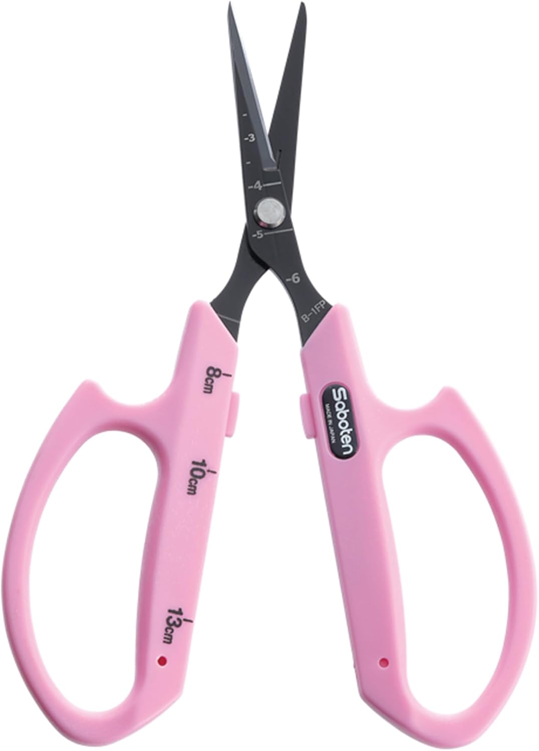 Saboten Stainless Steel Angled Blade Trimming Scissors Orange PT-13 160mm Precision Gardening Bonsai and Floral Shears Made in Japan