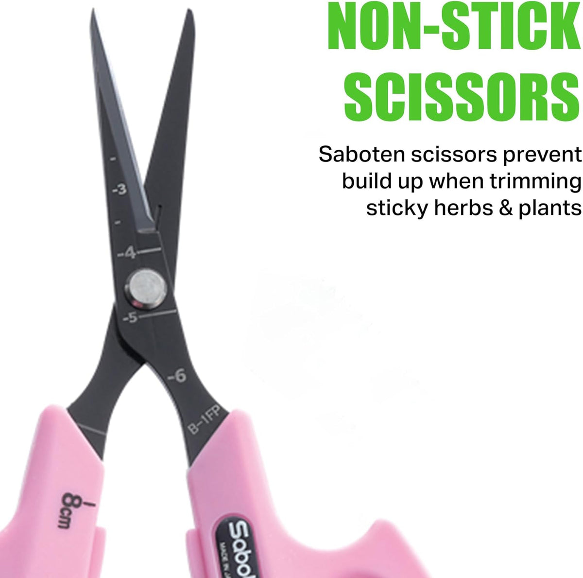 Saboten Stainless Steel Angled Blade Trimming Scissors Orange PT-13 160mm Precision Gardening Bonsai and Floral Shears Made in Japan