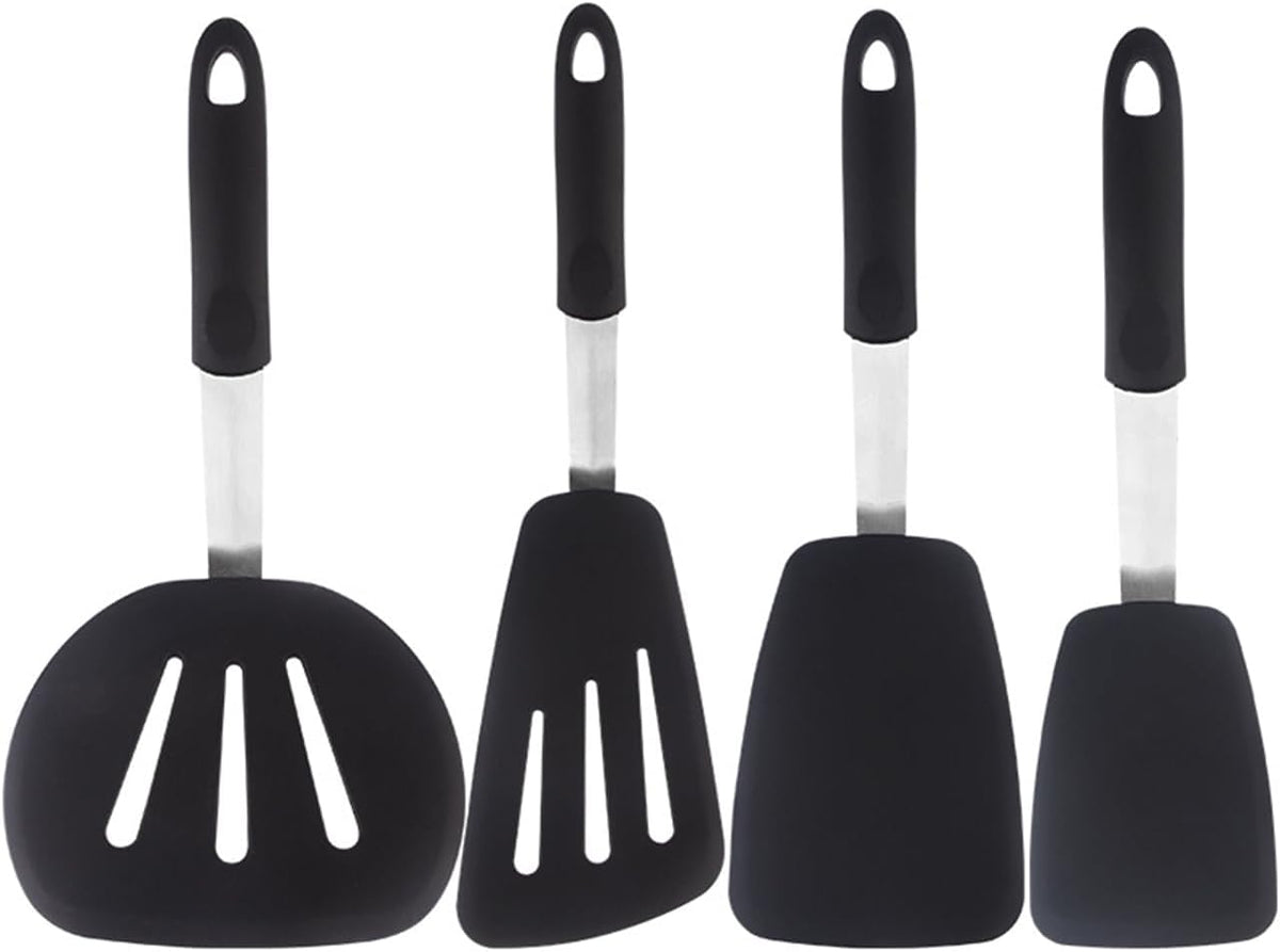 4 Pcs Silicone Spatula set Kitchen Cooking Utensils for Nonstick Cookware