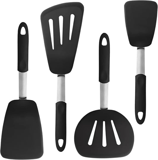 4 Pcs Silicone Spatula set Kitchen Cooking Utensils for Nonstick Cookware