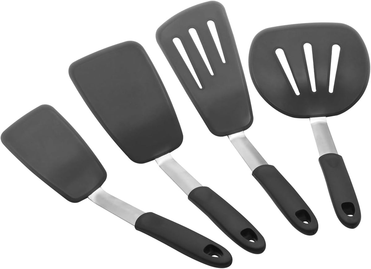 4 Pcs Silicone Spatula set Kitchen Cooking Utensils for Nonstick Cookware
