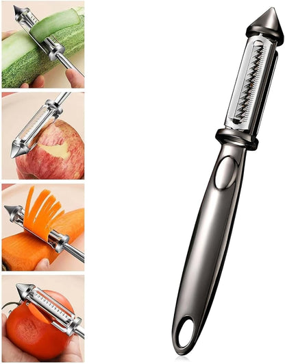 All In One Multifunctional Vegetable Peeler,4 and 1Julienne Peeler Vegetable Peeler,Veggie Peelers for Kitchen,Potato kitchen Pear Tomato Cucumber