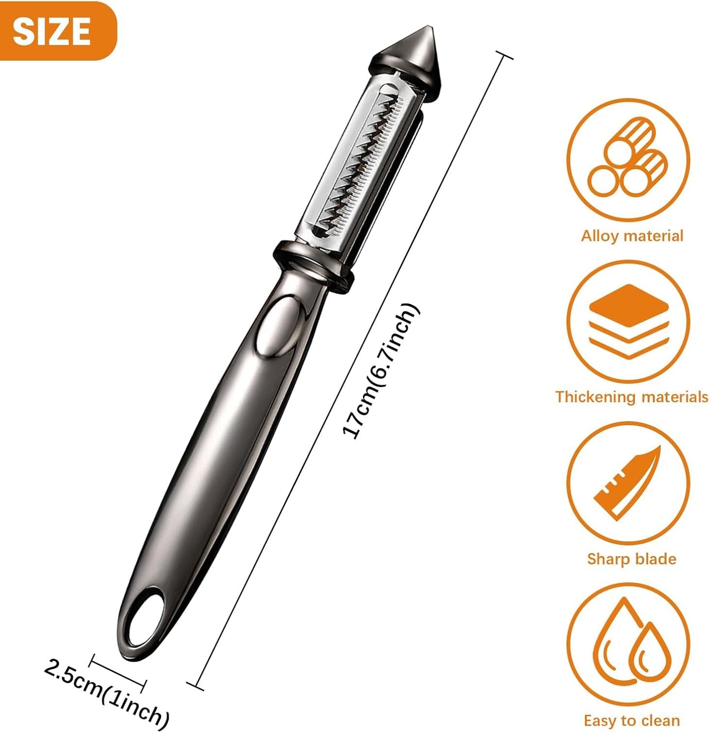 All In One Multifunctional Vegetable Peeler,4 and 1Julienne Peeler Vegetable Peeler,Veggie Peelers for Kitchen,Potato kitchen Pear Tomato Cucumber