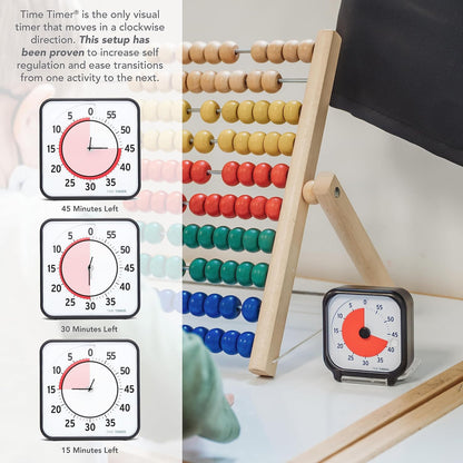 3 inch Visual Timer — 60 Minute Kids Desk Countdown Clock with Dry Erase Activity Card and Desktop App Access — for Kids Classroom, Homeschool Study Tool, Task Reminder, Home and Kitchen