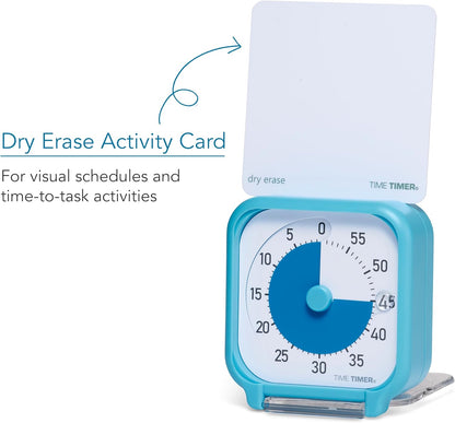 3 inch Visual Timer — 60 Minute Kids Desk Countdown Clock with Dry Erase Activity Card and Desktop App Access — for Kids Classroom, Homeschool Study Tool, Task Reminder, Home and Kitchen