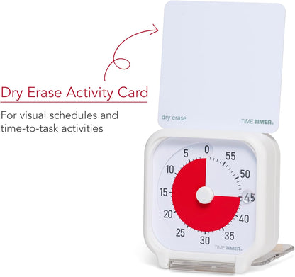 3 inch Visual Timer — 60 Minute Kids Desk Countdown Clock with Dry Erase Activity Card and Desktop App Access — for Kids Classroom, Homeschool Study Tool, Task Reminder, Home and Kitchen