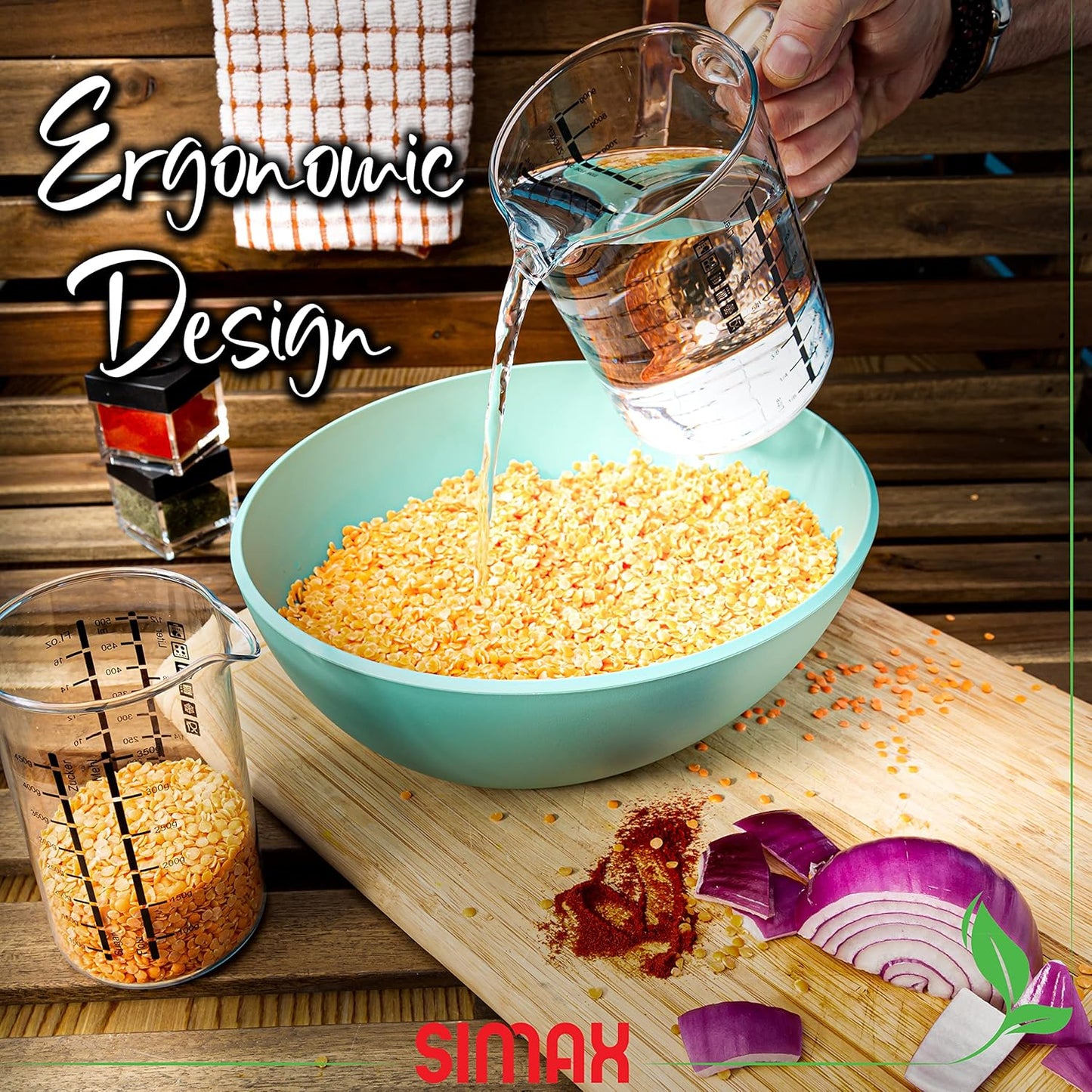 Glass Measuring Cup: 16 Oz Measuring Cups Glass - Liter, Oz and Ml Measuring Cup for Liquid - Borosilicate Glass Metric Measuring Cups in Gram - Measure Flour and Sugar Grams - Easy Pour Spout