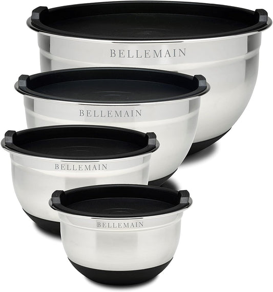 Stainless Steel Mixing Bowls with Airtight Lids Set - Set of 4