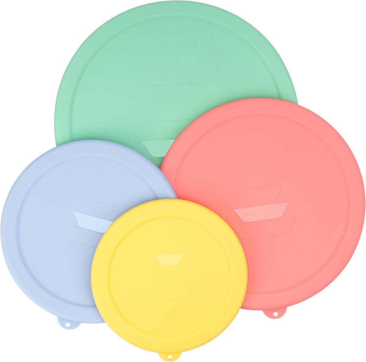 Silicone Replacement Lids Only Fit for Pyrex 322 1 Quart | 323 1.5 Quart | 325 2.5 Quart Prepware Glass Mixing Bowls, Food Grade Silicone Cover, Dishwasher & Microwave Safe (Bowl not included)