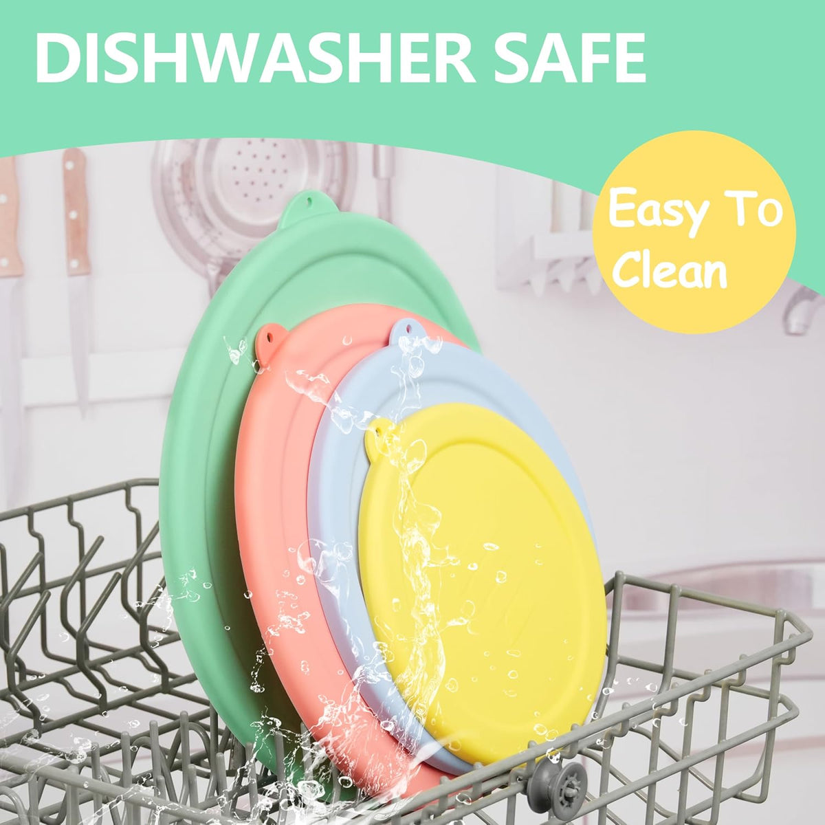 Silicone Replacement Lids Only Fit for Pyrex 322 1 Quart | 323 1.5 Quart | 325 2.5 Quart Prepware Glass Mixing Bowls, Food Grade Silicone Cover, Dishwasher & Microwave Safe (Bowl not included)