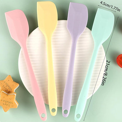 8 Pack Mini Silicone Spatula Set, 8.3 Inch Small Rubber Spatula Heat Resistant, Heat Flexible Silicone Spatulas Cake Spatula Scraper Cooking for Mixing, Baking, Non Stick Pans
