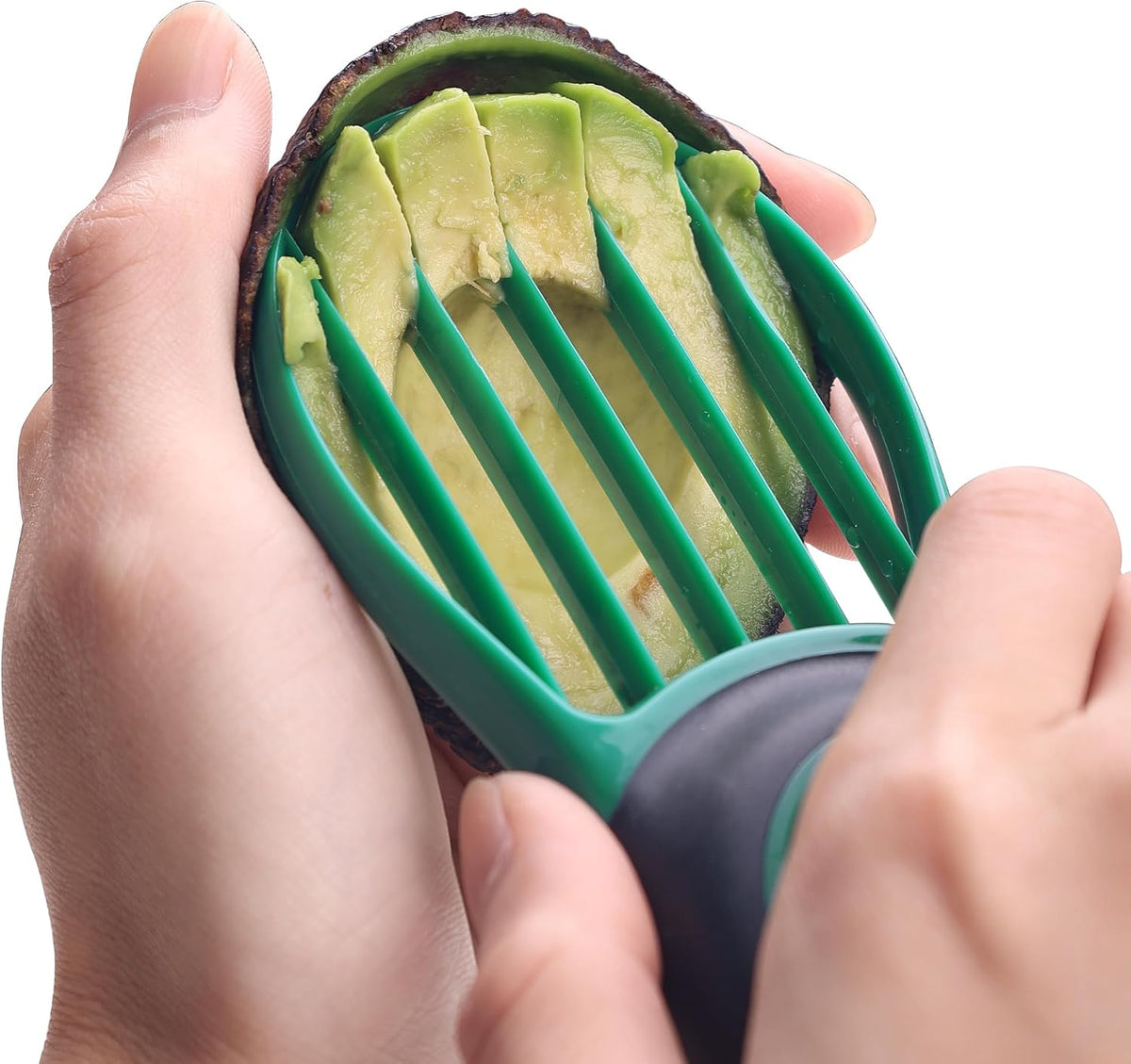 Avocado Slicer Tool Kitchen Avocado Knife Set, Good Grips 3-in-1 Avocado Tool with Avocado cutter slicer, Avocado Pit Remover, Avocado Peeler with Cover, Green