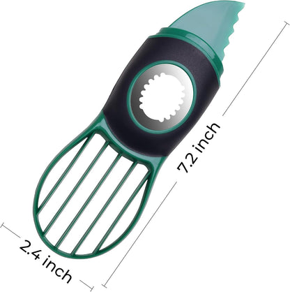 Avocado Slicer Tool Kitchen Avocado Knife Set, Good Grips 3-in-1 Avocado Tool with Avocado cutter slicer, Avocado Pit Remover, Avocado Peeler with Cover, Green