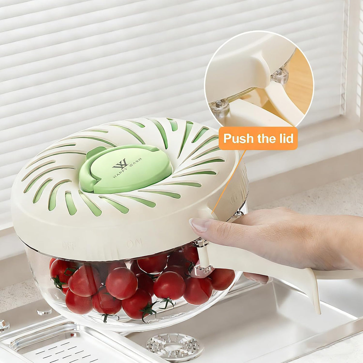 Fruit Strainer Storage Container with Lid,Ice Tray Drain Basket - 2 Pack