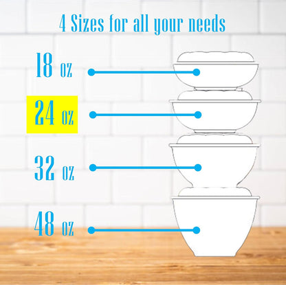 Clear 18 Ounce Plastic Salad Bowls with Snap-On Lids. Pack 50. Airtight Disposable Salad Containers for Lunch, Meal Prep, Parties. Ideal as Disposable Salad Bowls with Lids