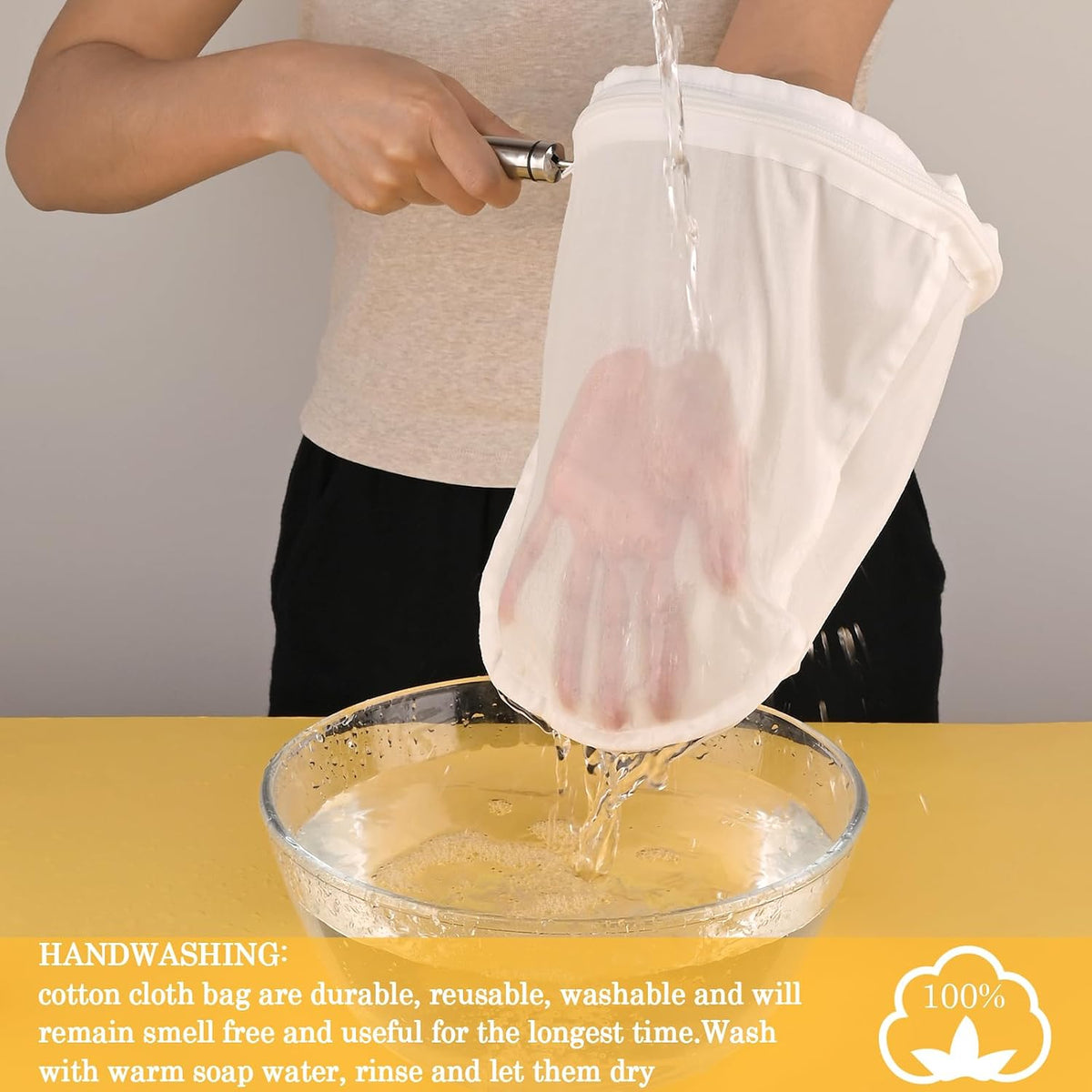 WMKGG Ultra Fine Mesh Strainer Bags,Cheese Cloth Bag for Straining