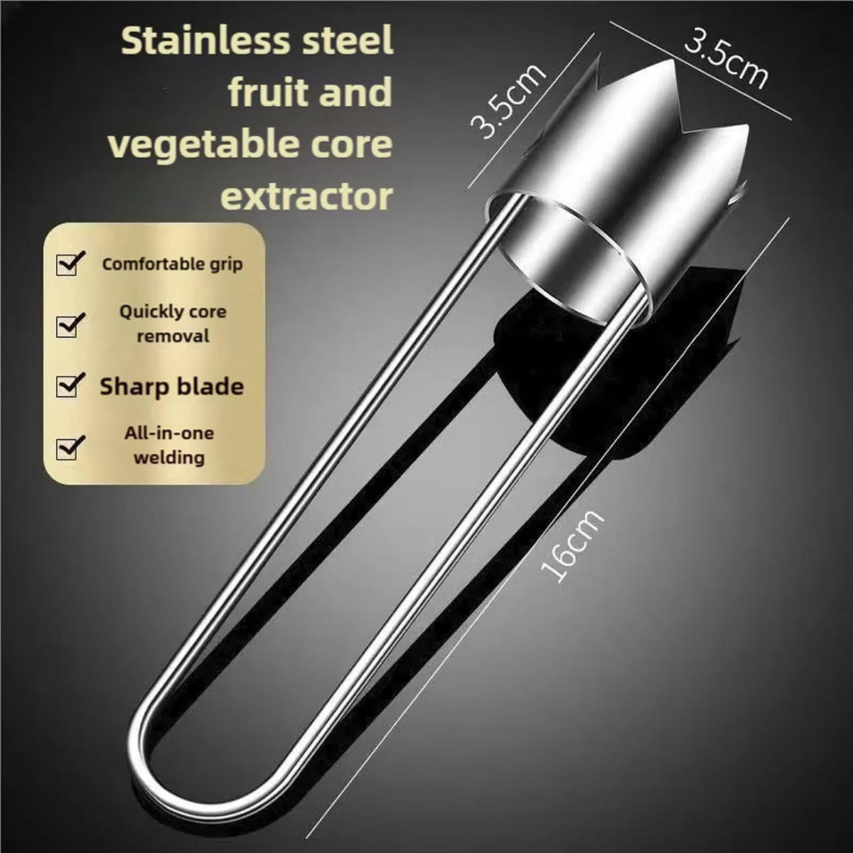 Fruit and Vegetable Corer Pepper Seed Apple Remover Bell Pepper Tomato Corer Tool Stainless Steel Kitchen Gadget onion slicer holder (Pepper Apple Corer Slicing)