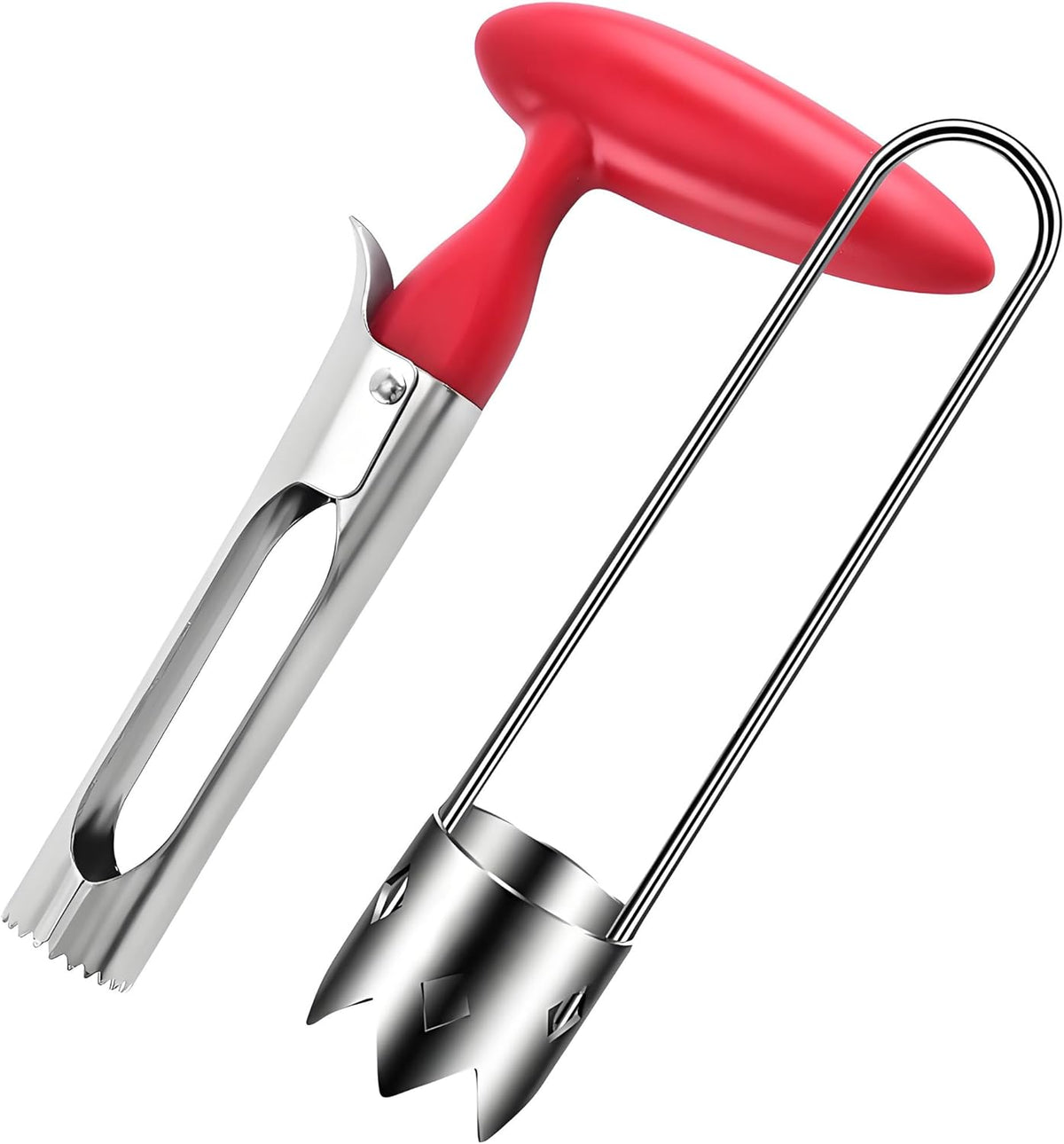 Fruit and Vegetable Corer Pepper Seed Apple Remover Bell Pepper Tomato Corer Tool Stainless Steel Kitchen Gadget onion slicer holder (Pepper Apple Corer Slicing)