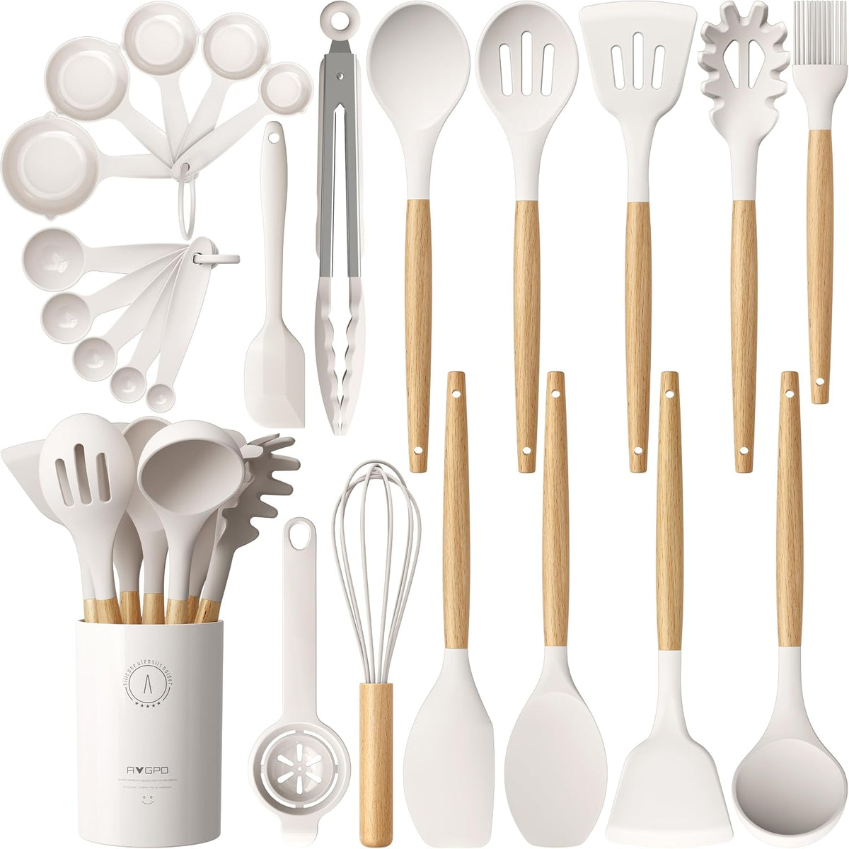 Silicone Kitchen Utensils Set, Food-grade Cooking Utensils, BPA-Free