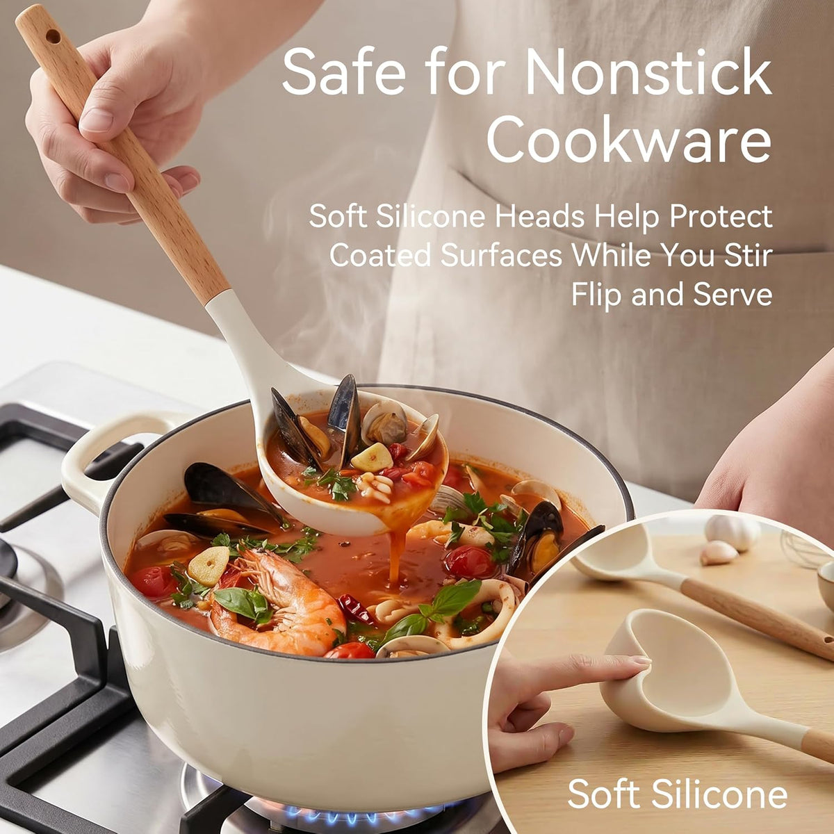 Silicone Kitchen Utensils Set, Food-grade Cooking Utensils, BPA-Free