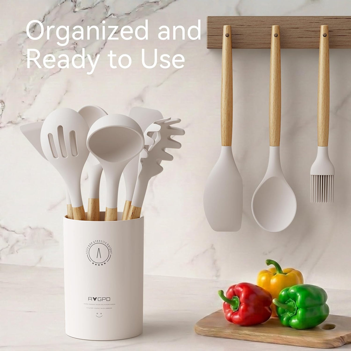 Silicone Kitchen Utensils Set, Food-grade Cooking Utensils, BPA-Free