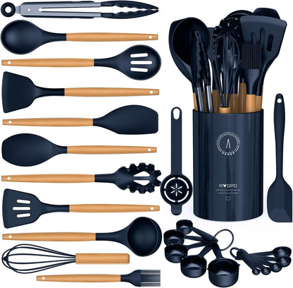 Silicone Kitchen Utensils Set, Food-grade Cooking Utensils, BPA-Free