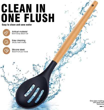 Silicone Kitchen Utensils Set, Food-grade Cooking Utensils, BPA-Free