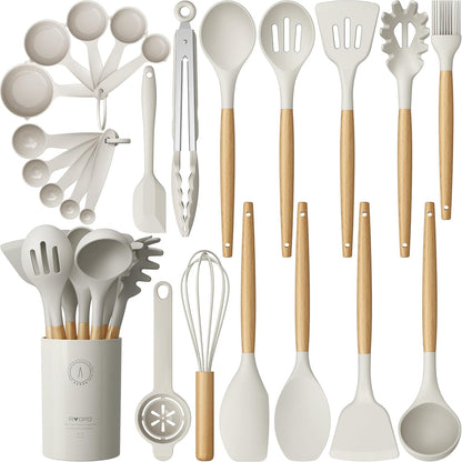 Silicone Kitchen Utensils Set, Food-grade Cooking Utensils, BPA-Free