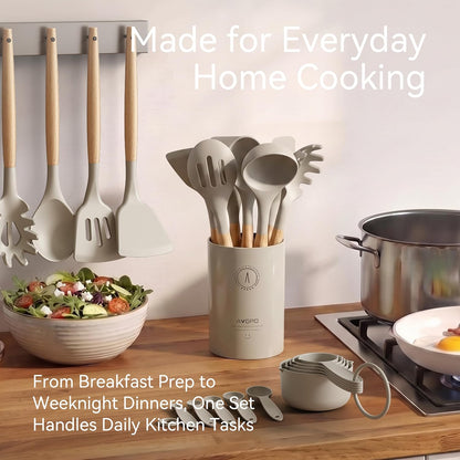 Silicone Kitchen Utensils Set, Food-grade Cooking Utensils, BPA-Free