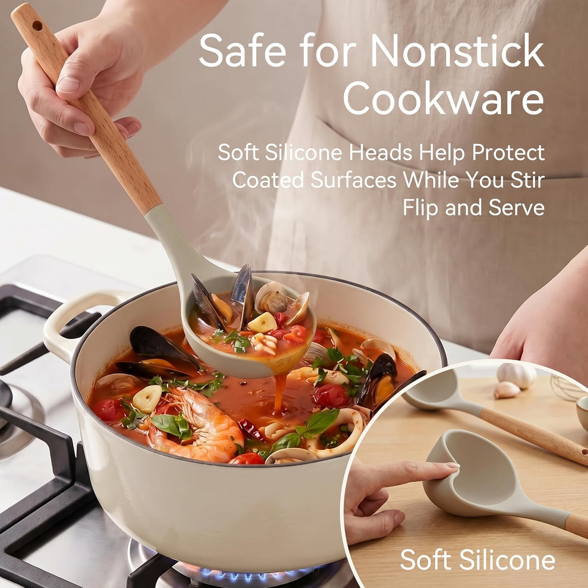 Silicone Kitchen Utensils Set, Food-grade Cooking Utensils, BPA-Free