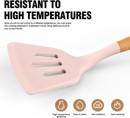 Silicone Kitchen Utensils Set, Food-grade Cooking Utensils, BPA-Free