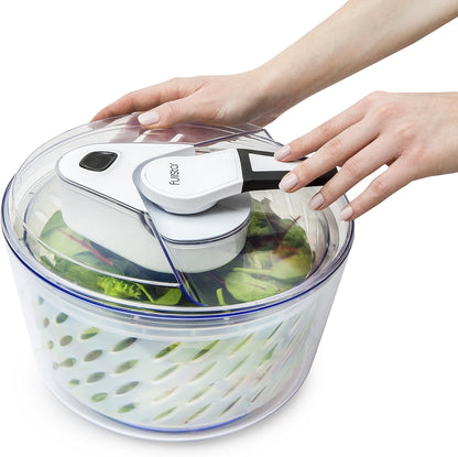Large Salad Spinner Lettuce Dryer - Easy Spin Salad Spinner Large Vegetable Washer - Manual Salad spinner - Vegetable Dryer - Veggie Spinner Dry Salad Spinner