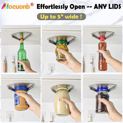 Under Cabinet Jar Opener for Seniors Lid Cap Opener for Weak Hands