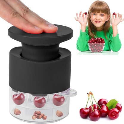 Cherry Pitter Olive Pitter Tool, Cherry Pitter Remover, Fruit Pit Core Remover with Space-Saving Lock Design for Make Fresh Cherry Dishes, Cherry Pie and Jam and Cocktail Cherries