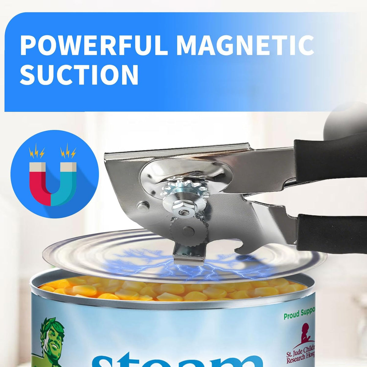 Manual Can Opener for Seniors, Arthritis and Weak Hands