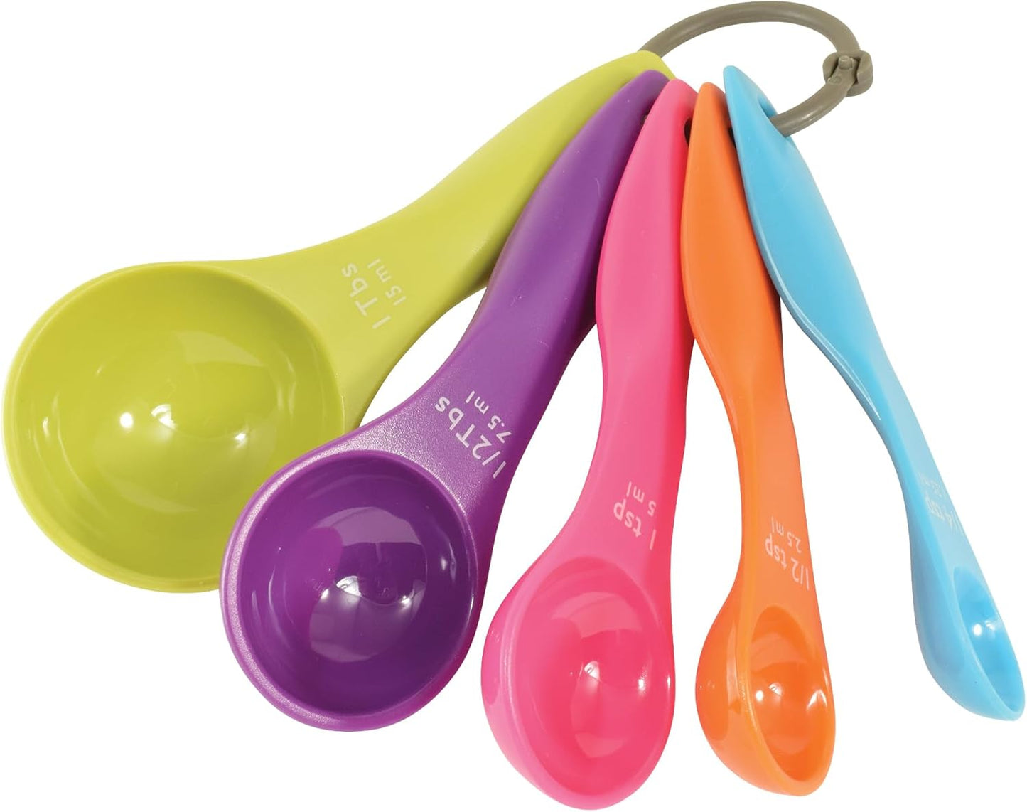Colorful Measuring Spoons, 5-Piece Set